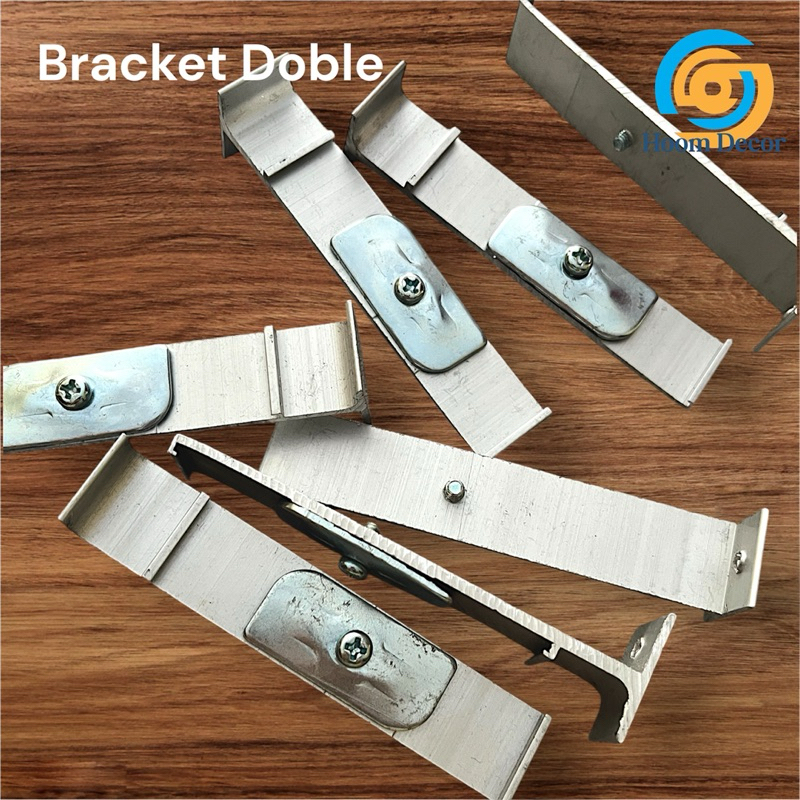 Bracket doble gorden alumunium tebal