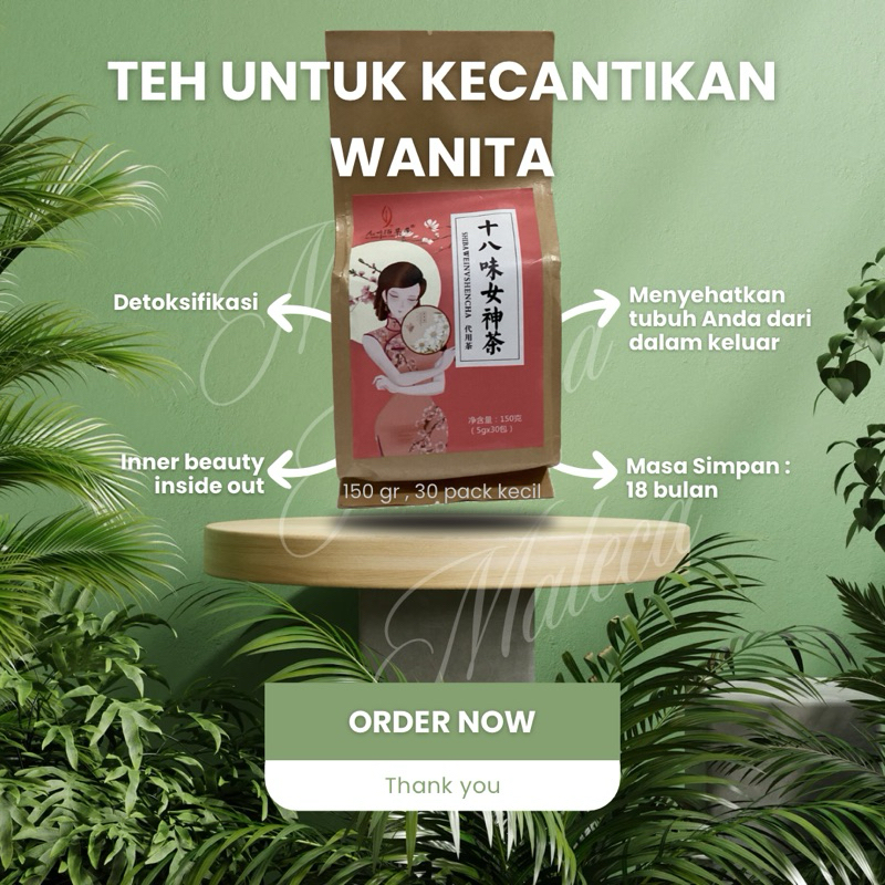 

Teh herbal untuk kecantikan wanita luar dalam (Eighteen-herb Lady’s Tea)