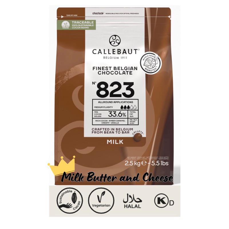 

REGULER = LELEH. Callebaut 823 Milk Chocolate Callets 2,5kg ori pack