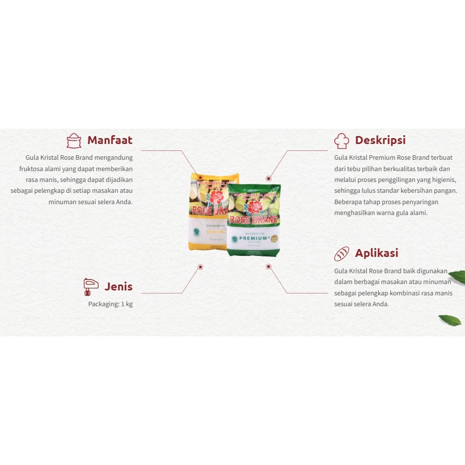 

Gula Pasir Kristal Putih Merk Rosebrand