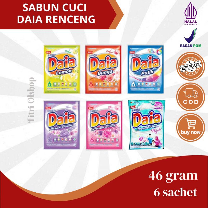 Sabun Deterjen Bubuk Renceng DAIA
