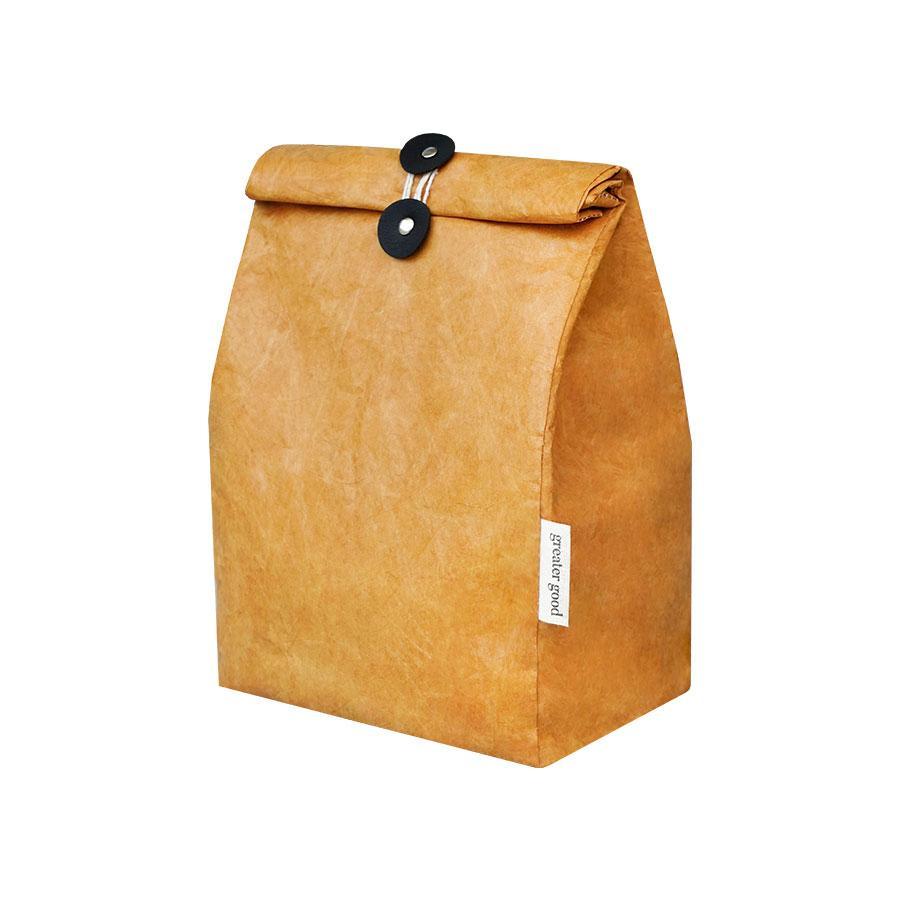 

Paperbag Tas Snack Makanan Bekal Makan Greater Good Insulated Tyvek Brown Paper Lunch Bag Tas Bekal Makanan - Button & Tie