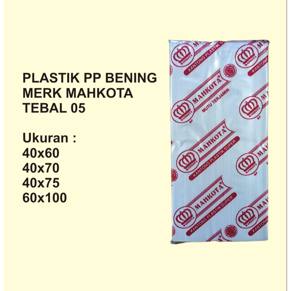 Plastik PP Tebal 05 Ukuran 40x60 40x70 40x75 60x100