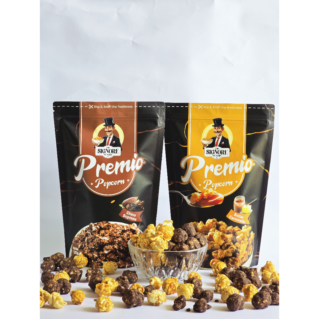 

[Mixed Duo] Signore Munchie’s Premio Popcorn - Butter Caramello & Choco Supreme
