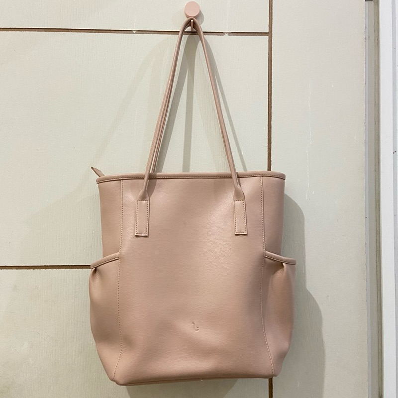 PRELOVED LEVAYA Lula Totebag - Warna Blush - Tas Wanita