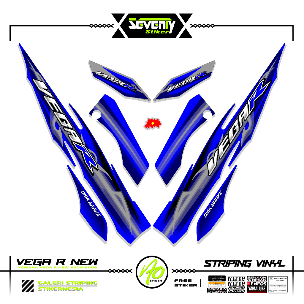 STRIPING VEGA R NEW MOTIF X81 2005-2009 STICKER VEGA R VARIASI SIRIUS RC STIKER LIS YAMAHA VEGA R