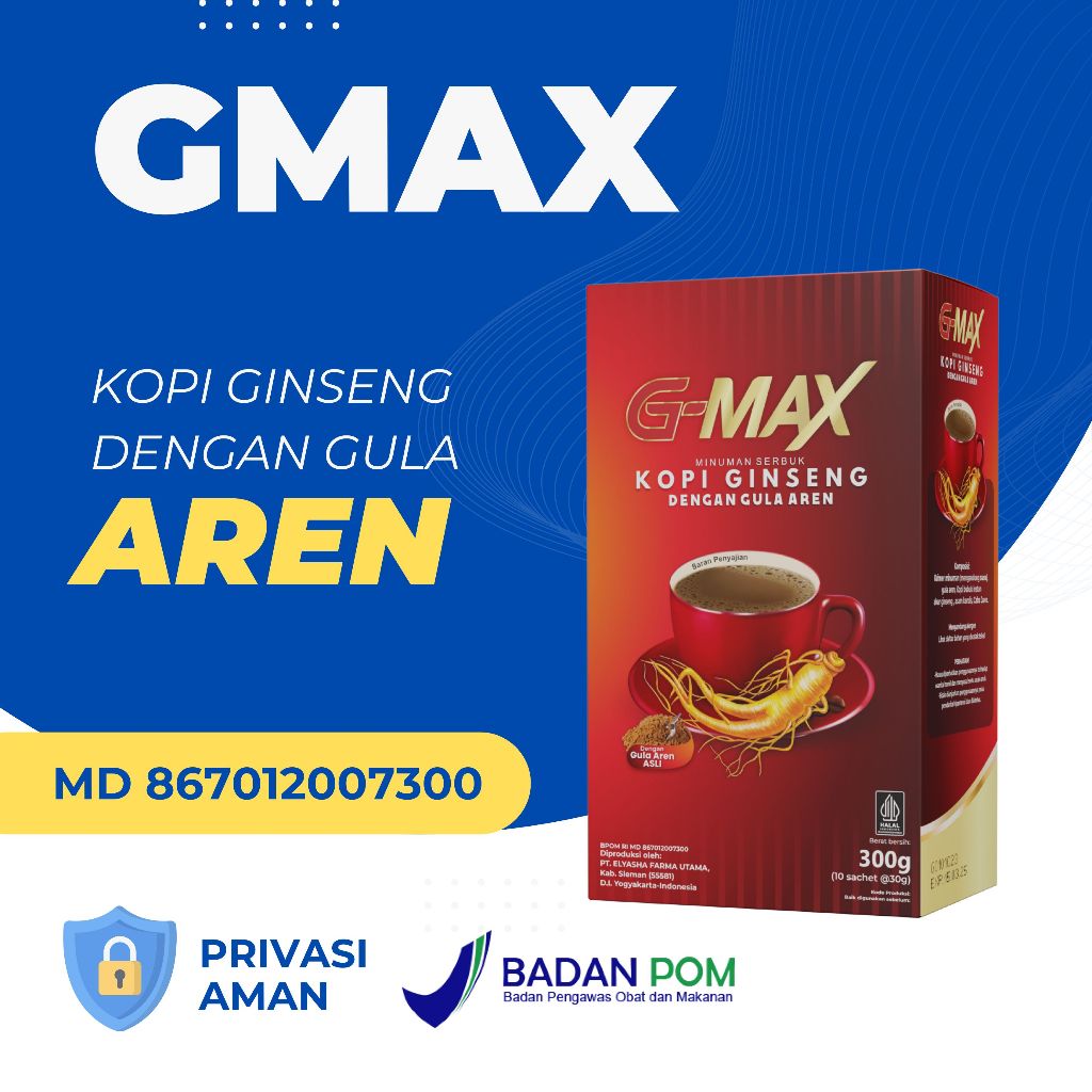

Kopi G Max Original 100% Bpom & Halal - Kopi Stamina Pria Tahan Lama Aman G-Max Kopi Ginseng coffee