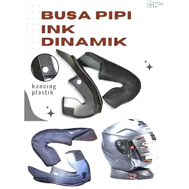 busa pipi ink dynamic kanan dan kiri / busa helm ink dynamic untuk pipi