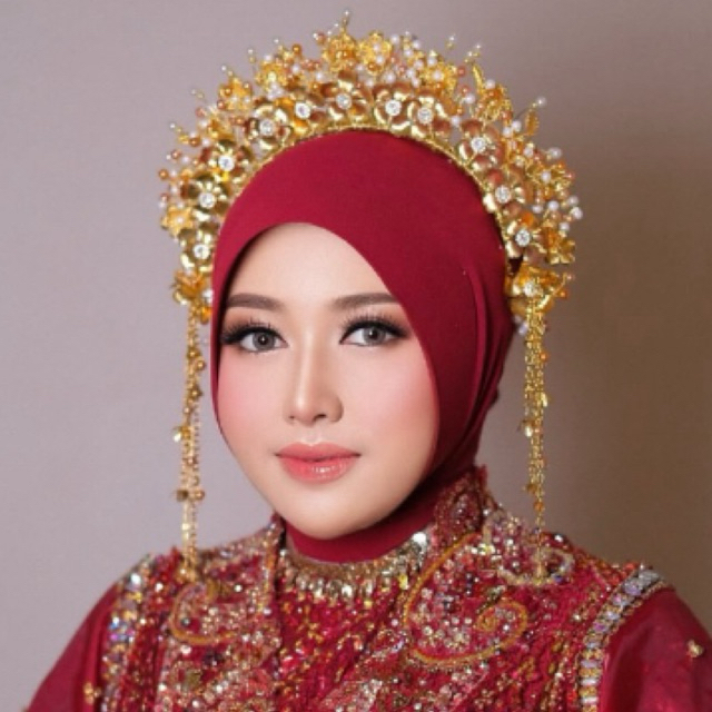 Bando mahkota Wedding Modern, Modifikasi Mahkota Wedding melayu, Mahkota hijab, headpiece mahkota pe