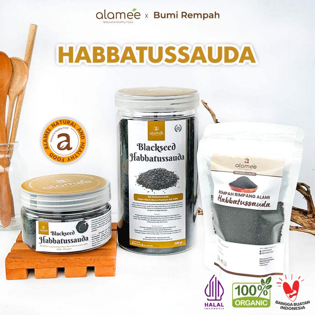 

ALAMEE Jinten Hitam Habbatussauda Biji Jintan Habatusauda Original Asli bumi rempah