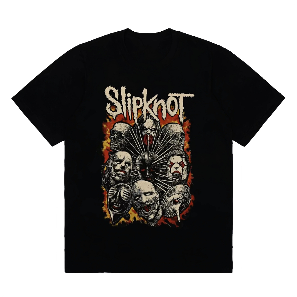 KAOS BAND Metal Slipknot T Shirt Baju Distro Musik Pria Wanita Original Bandung kaos slipknot