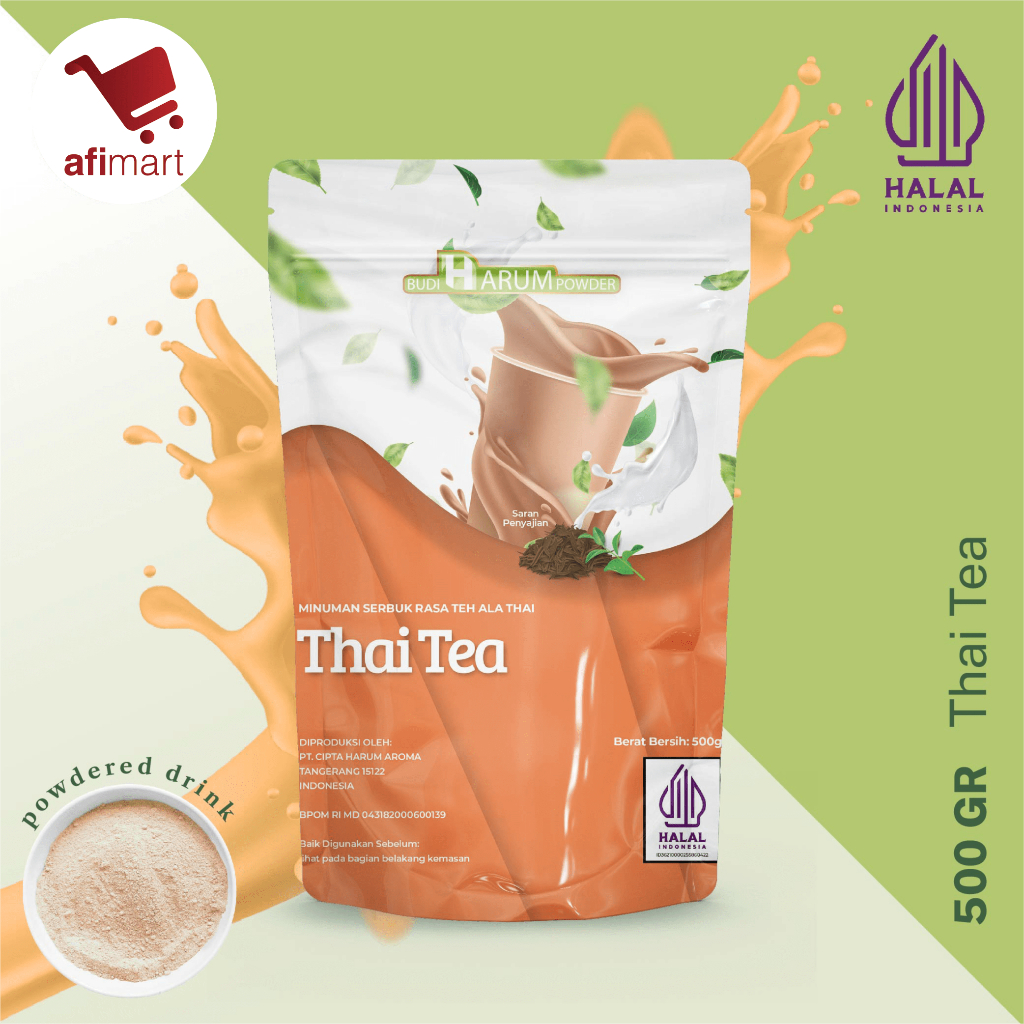 

Budi Harum Thai Tea 500gr / Minuman Serbuk rasa Teh Thailand
