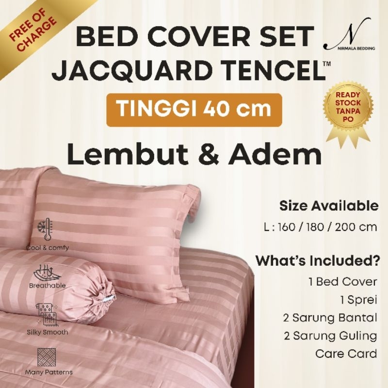 NIRMALA BEDDING: Bedcover Set Tencel Sutra Premium | Jacquard Tencel
