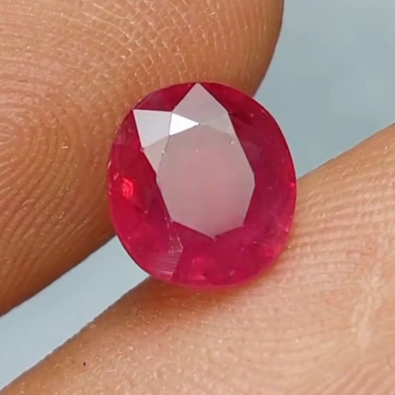 Natural Orangish Red Ruby 2.19ct H(a) Madagascar Crystal Id Card CGL Lab
