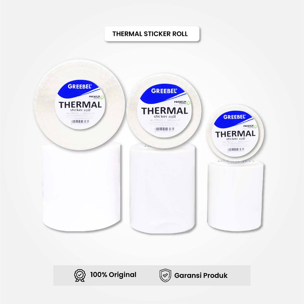 

Label Stiker Greebel Thermal Resi / Kertas Resi Waterproof / Sticker Label Continuous