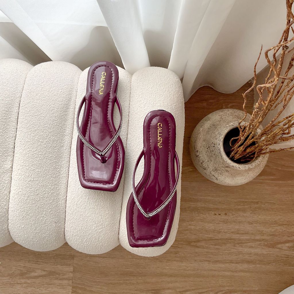 MATILDE SANDAL | Sandal Teplek Wanita Sandal Wanita Merah Sandal Simpel