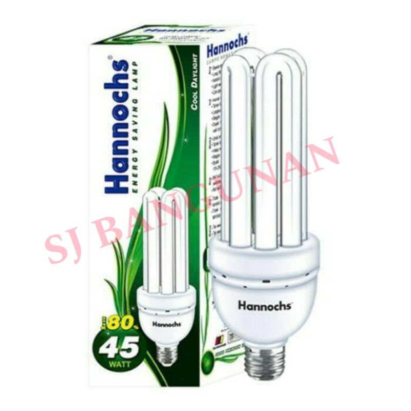 Lampu Hannochs Tipe Jari 45 Watt Hemat Energi Cool Daylight