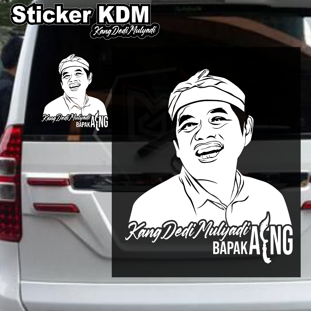 

Sticker KDM kang dedi mulyadi, stiker variasi kaca dan bodi mobil, sticker variasi visior motor, cutting sticker bapak aing