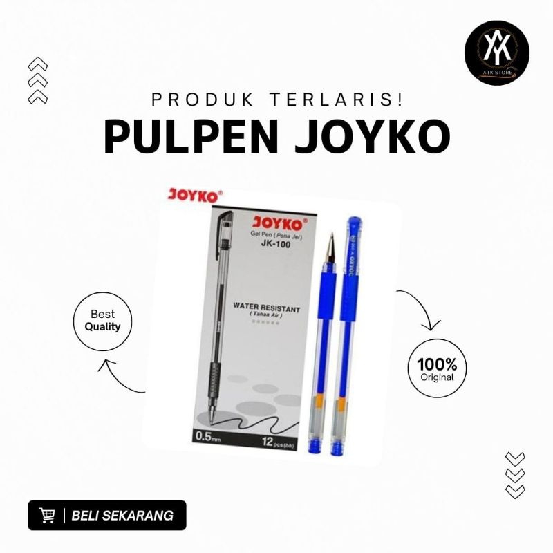 

Pulpen Gel JOYKO JK-100 Blue 0,5