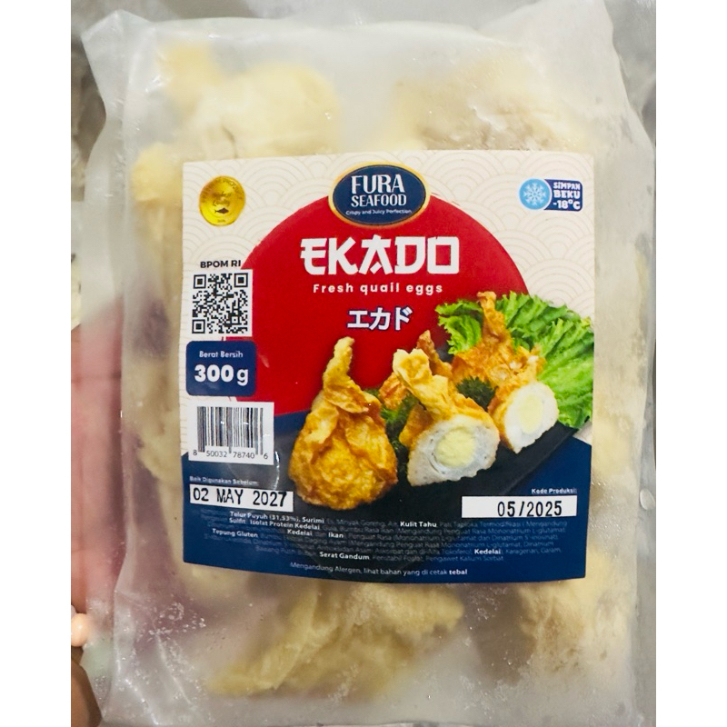 

FURA SEAFOOD EKADO 300 GR ISI 10 PCS / ISI TELOR PUYUH