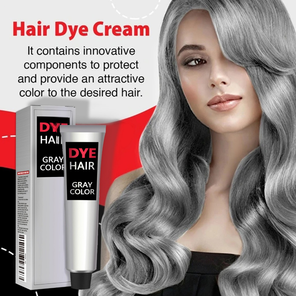 Herbal Pewarna Rambut Abu Abu Permanen Pewarna Rambut Ash Grey Hair Color Cat Rambut Silver Cat Ramb