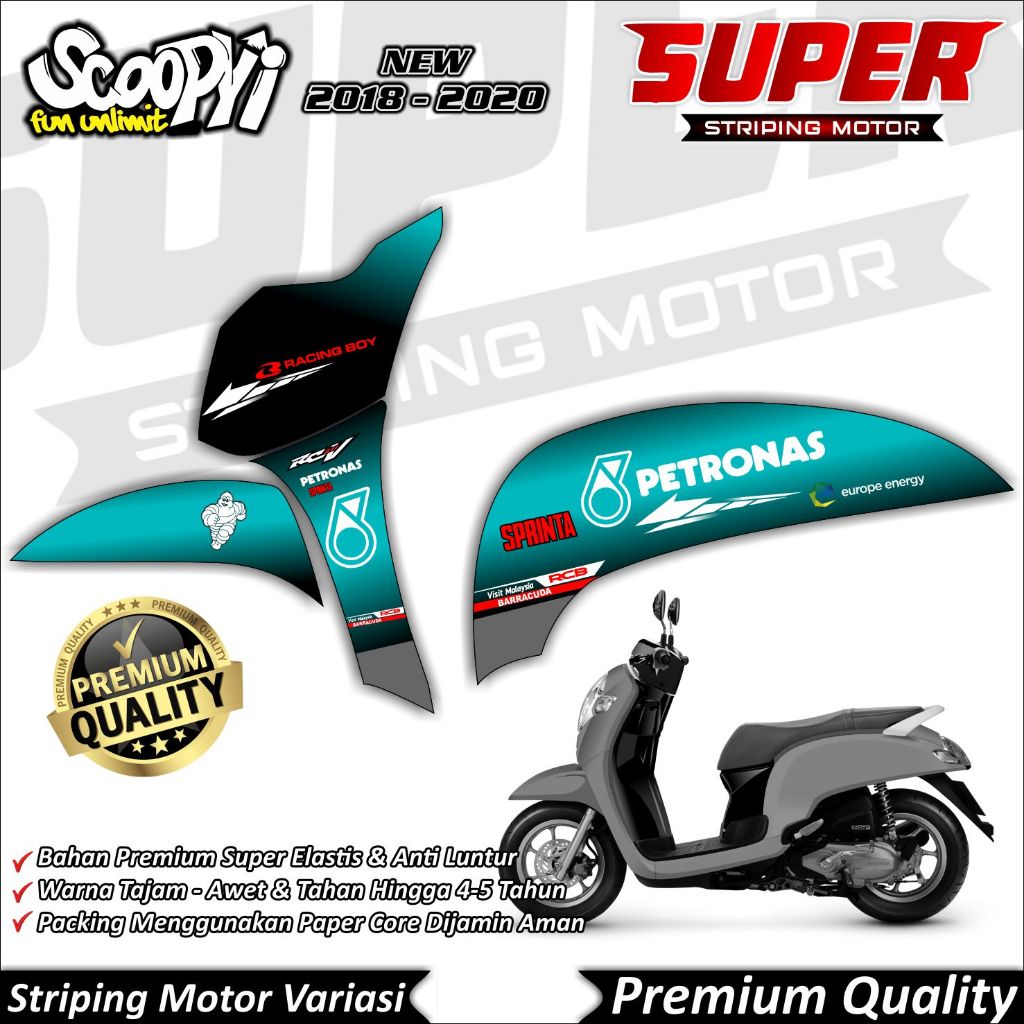 Stiker Scoopy New 2018 - 2020 Anti Luntur keren Striping Scoopy New 2018 - 2020 Striping Honda Scoop