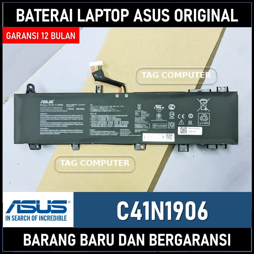 BATERAI ASUS ROG ZEPHYRUS DUO 15 GX550 GX550LXS GX550LWS GX551QS TUF706IU C41N1906-1 C41N1906