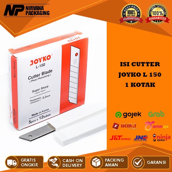 

KODE Q44E ISI PISAU CUTTER CUTER BESAR JOYKO L 15 L15 L5 REFILL KATER SEKOTAK 12 TUBE
