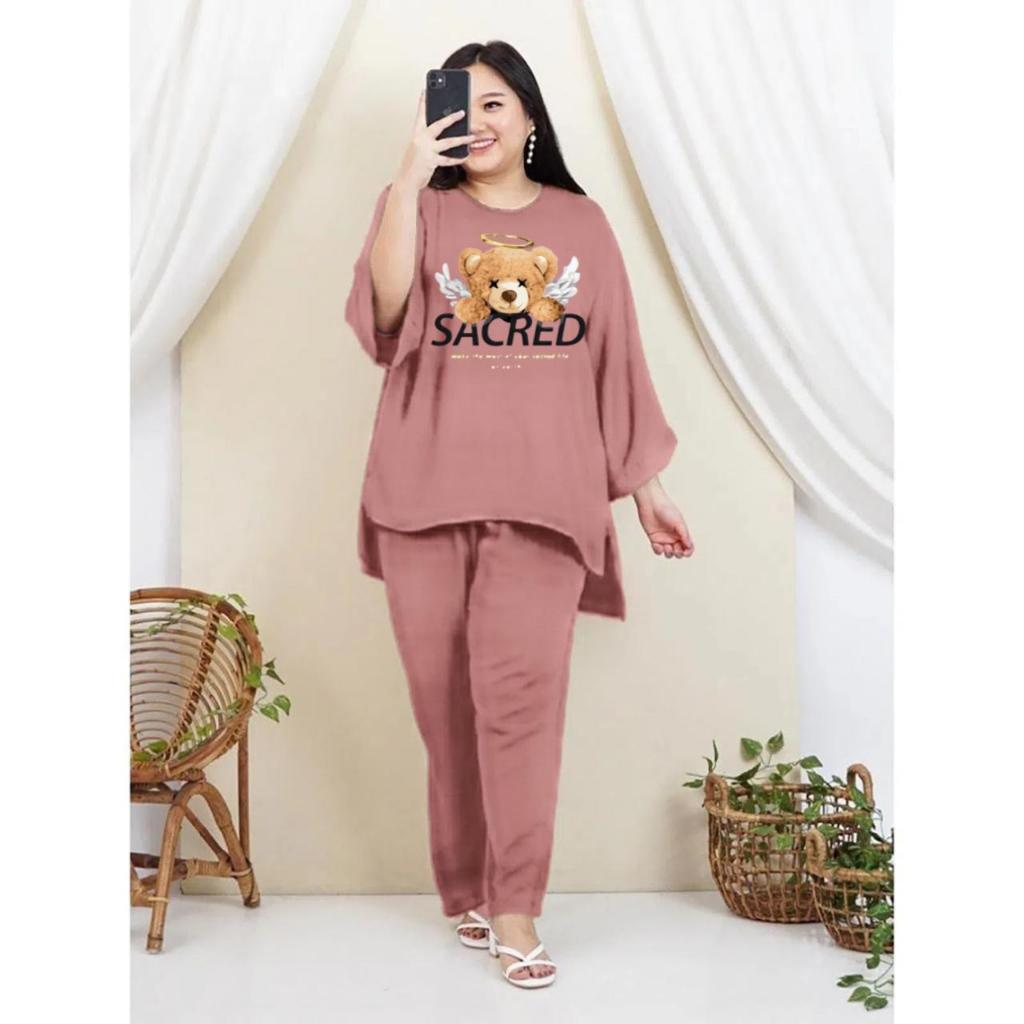 one set wanita jumbo ld 120 - 140 cm/setelan wanita ld 120 cm/set wanita jumbo