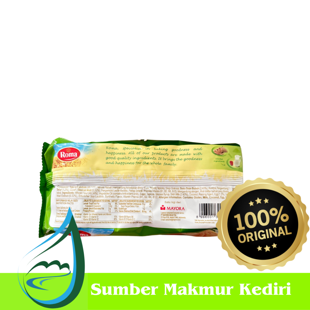 

Forcysn Biskuit Roma Sari Gandum 240Gr 1 Dus Isi 20 Pcs - Kediri