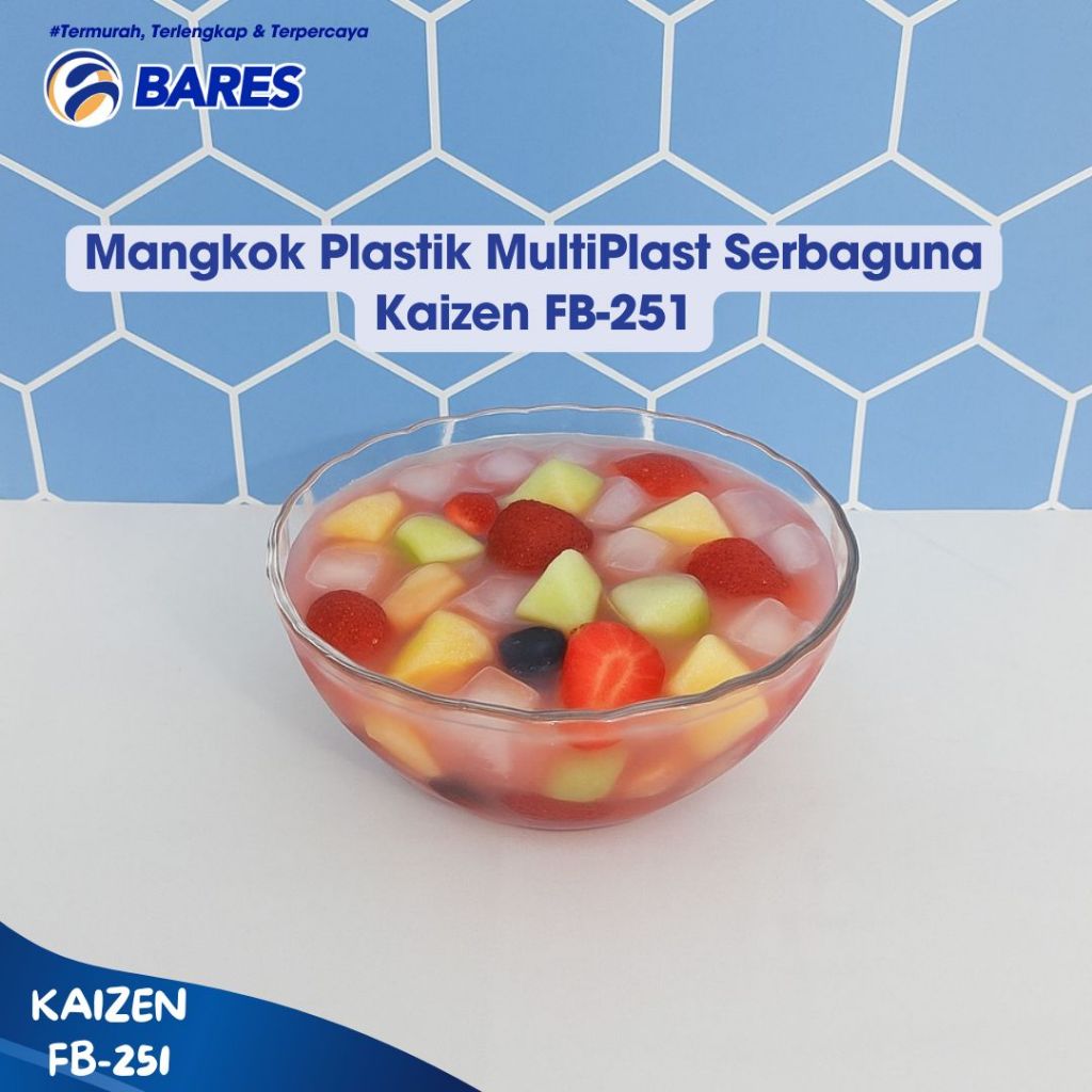 Mangkok Plastik/Mangkok Buah/Mangkok Es Buah Multiplast Kaizen FB - 251 Diameter 24 cm