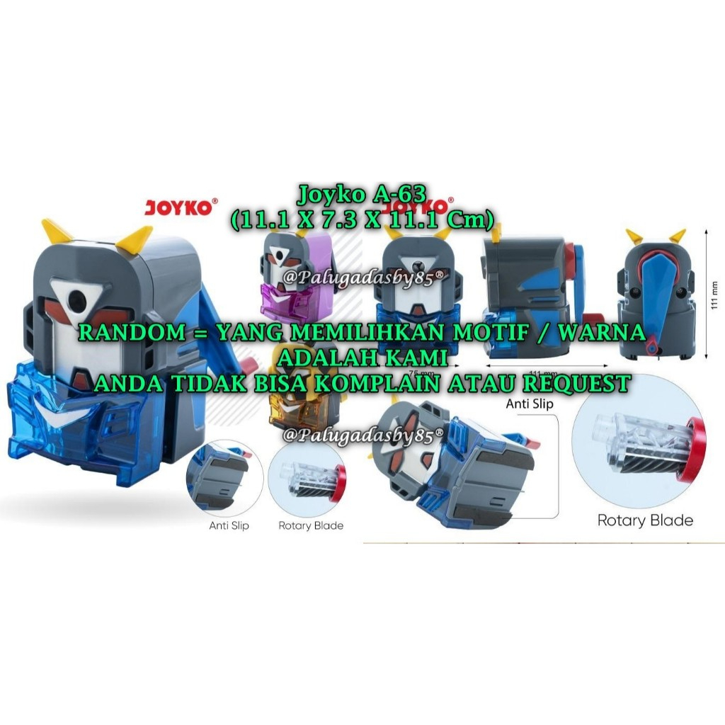 

(1 Biji) GROSIR Rautan Meja JOYKO A-63 Rautan Putar / Sharpener Rautan Serutan Putar Joyko A-63