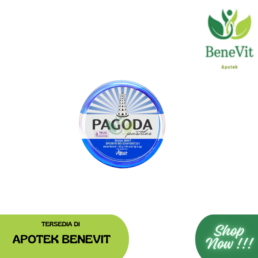 

PAGODA PASTILES MINT 20g - melegakan tenggorokan dan penyegar