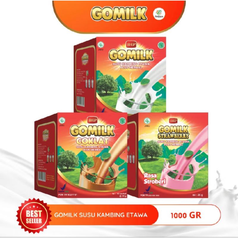 

GOMILK kemasan Sachet lebih praktisGOMILK SUSU KAMBING ETAWA PLUS HERBAL