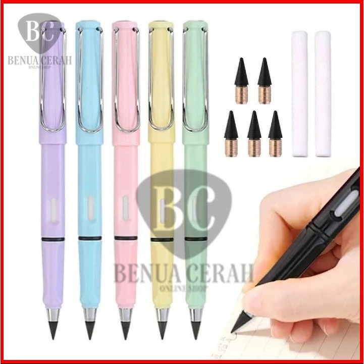 

PENSIL ETERNAL UNLIMITED / PENSIL SEKOLAH MACARON TANPA DIRAUT - benua cerah