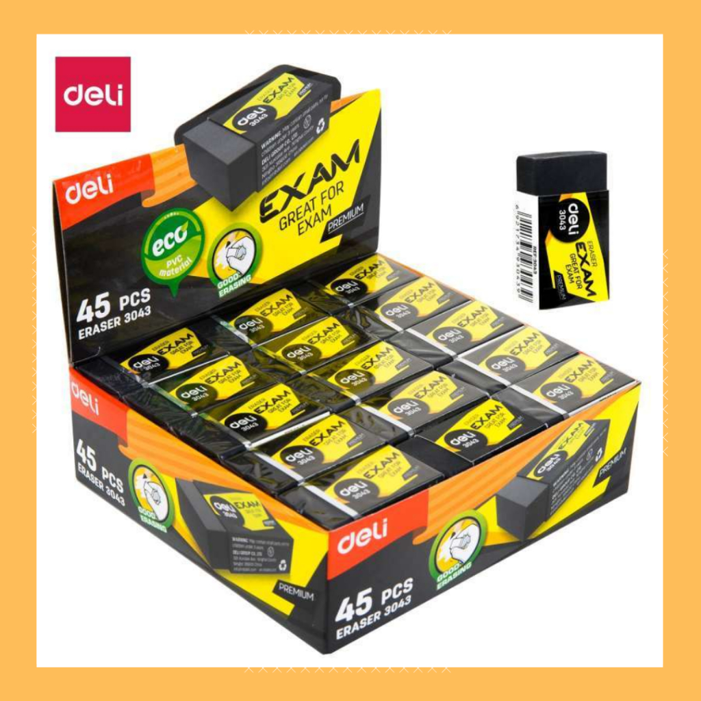 

DELI Penghapus pensil hitam Exam 3043