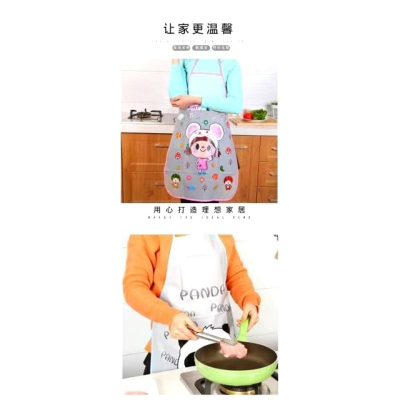 Celemek Masak Anti Air Lucu /Celemek Karakter Anti Air /Celemek Pelastik