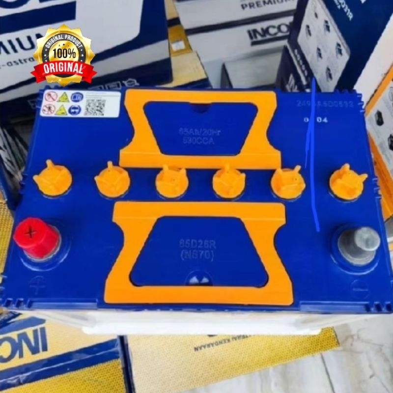 Aki Mobil Mitsubishi Fuso Truk, Kuda Bensin Incoe Gold NS70 65Ah