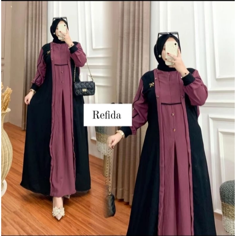 NAMIRA DRESS GAMIS CRINKLE/Baju Gamis Wanita Terbaru 2025