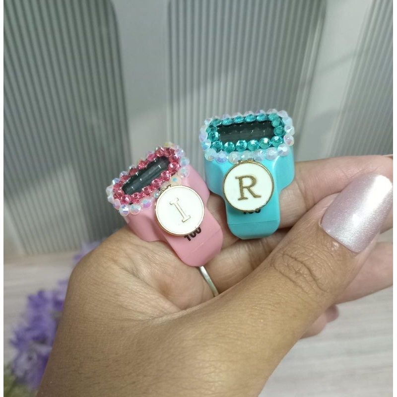 tasbih cincin LED alarm dengan tombol inisial huruf