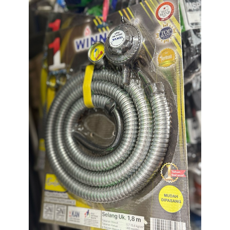 selang gas dan regulator winn gas tekva