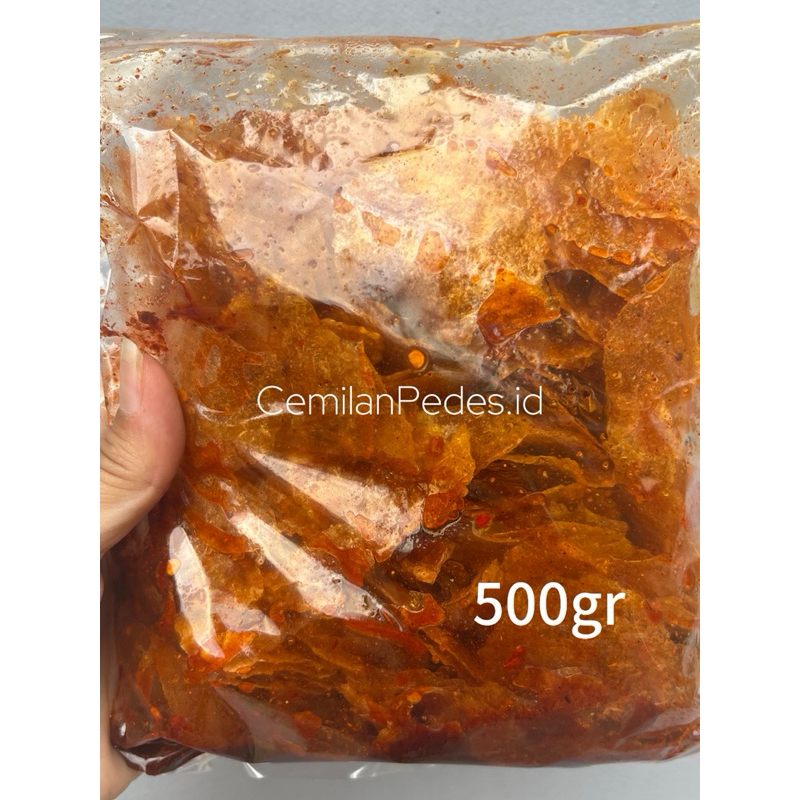 

seblak virall!!!seblak keripik kaca/kripca/pikca/seblak kerupuk kering/pedas nampol/pedas daun jeruk/original daun jeruk isi 500gr