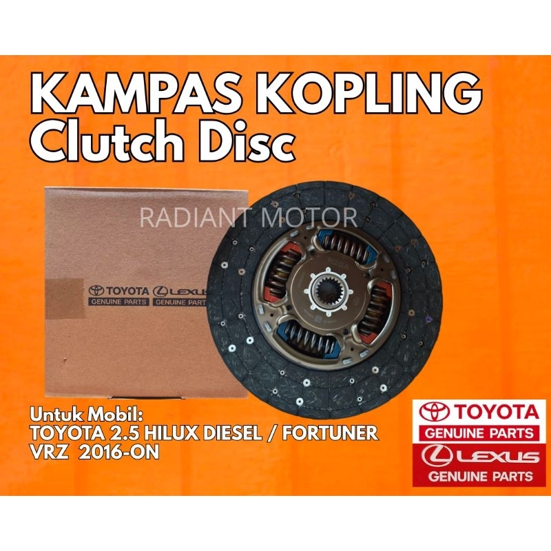 Kampas Kopling – Hilux 2.5 Diesel / Fortuner VRZ 2016-Up – Original Toyota Asli