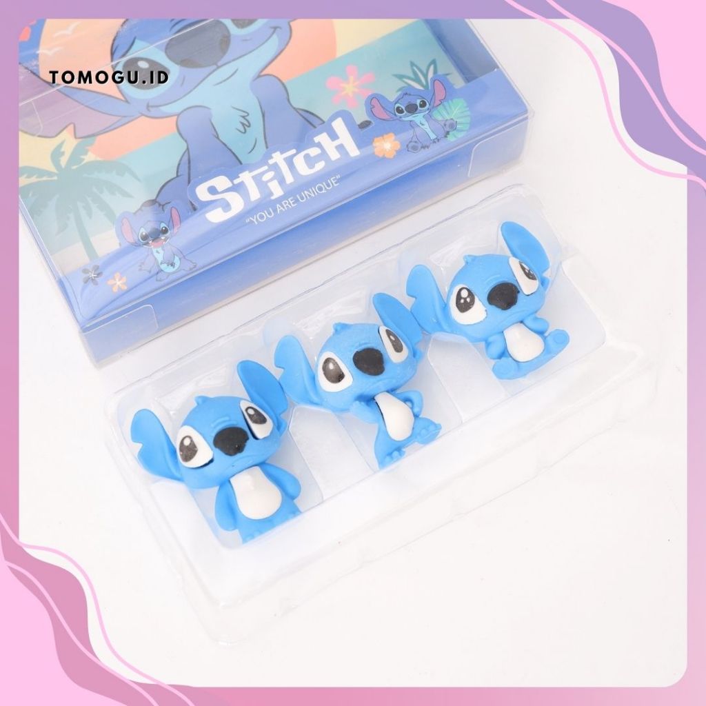 

Penghapus 3D Miniatur Stitch Lilo ER-1537 3 Karakter Setip Eraser Hapusan Pensil Stip