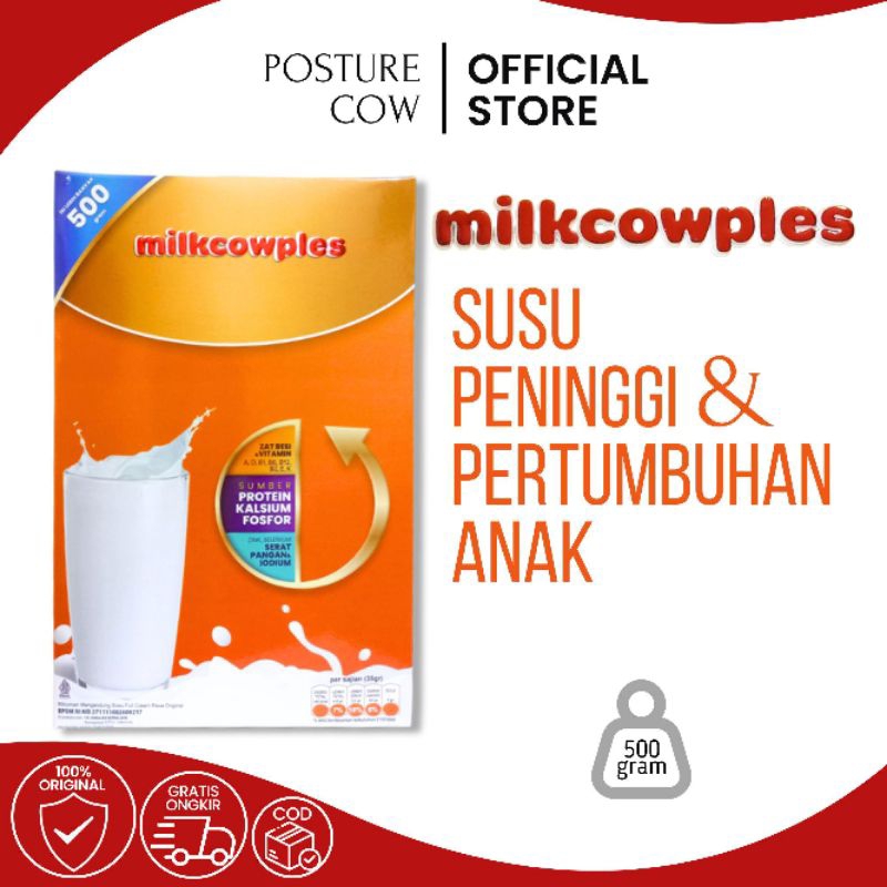 

MILKCOWPLES Susu Milkcow Plus Peningkat Nafsu Makan Sehat Untuk Tulang Dan Pertumbuhan Tinggi Kalsium 500gr