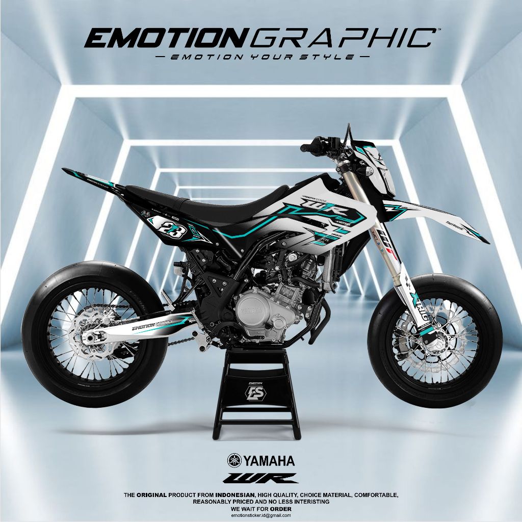 DECAL STIKER WR 155 FULLBODY SUPERMOTO MIX TOSCA CHROME