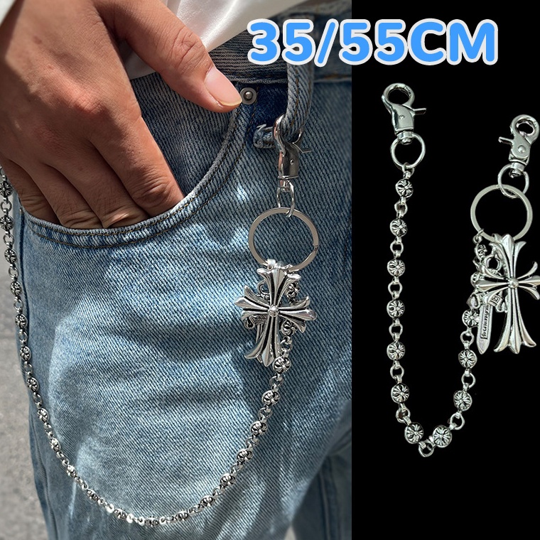 KODE A83C Chrome Hearts Rantai Pinggang Salib Rantai Celana Panjang