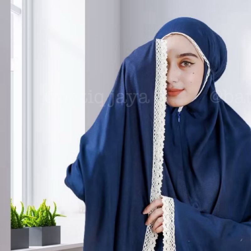 Mukenah Wanita Polos / Rukuh Wanita Polos Renda