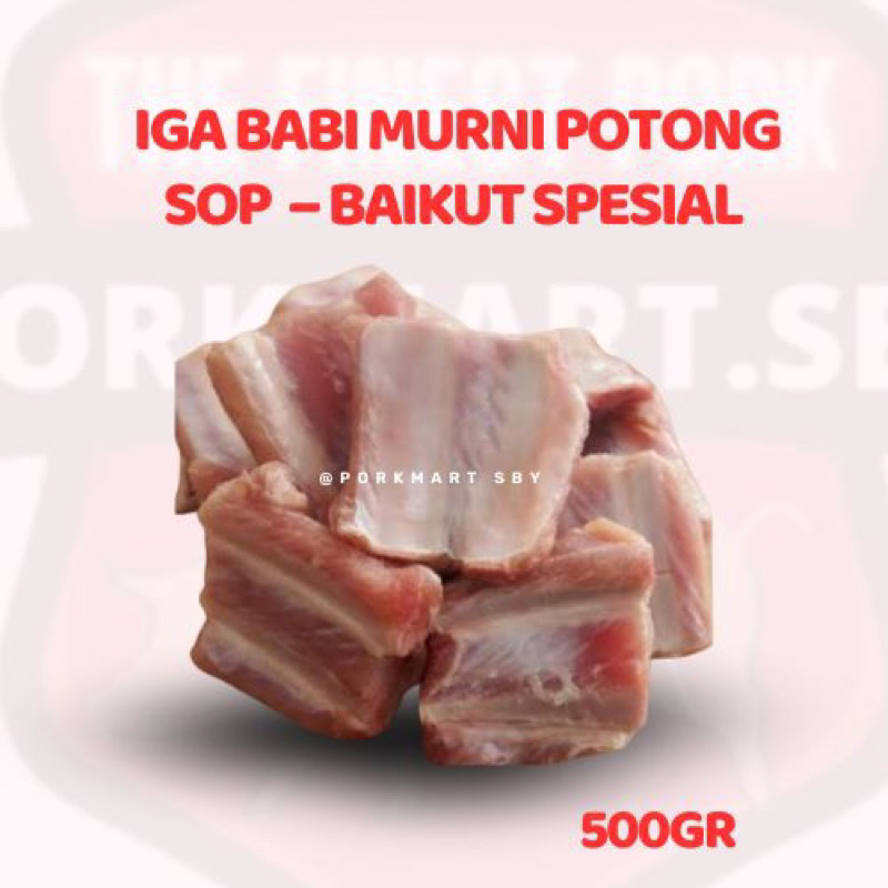 

Iga Babi Murni Potong Sop 500gr – Baikut Spesial untuk Bakut Teh & Sup