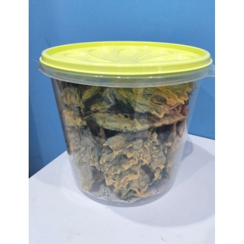 

peyek bayam toples